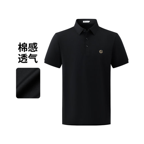 卓凡尼·华伦天奴短袖纯色POLO衫
