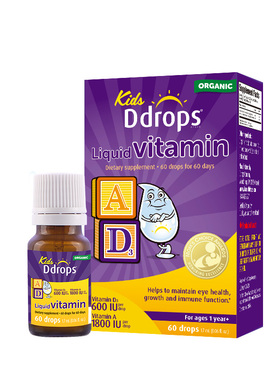 Ddrops滴卓思敏宝ad滴剂婴幼儿vd维生素D3宝宝补钙一岁以上儿童ad