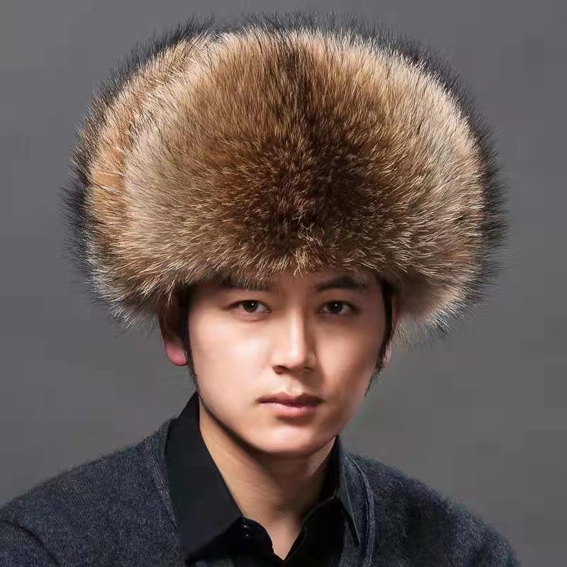 东北狗皮帽子男士冬季老式时尚保暖老人棉帽雷锋帽加厚火车头帽子