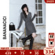 学院风A字双排扣收腰V领长袖 BANANA CICI2025年冬季 连衣裙