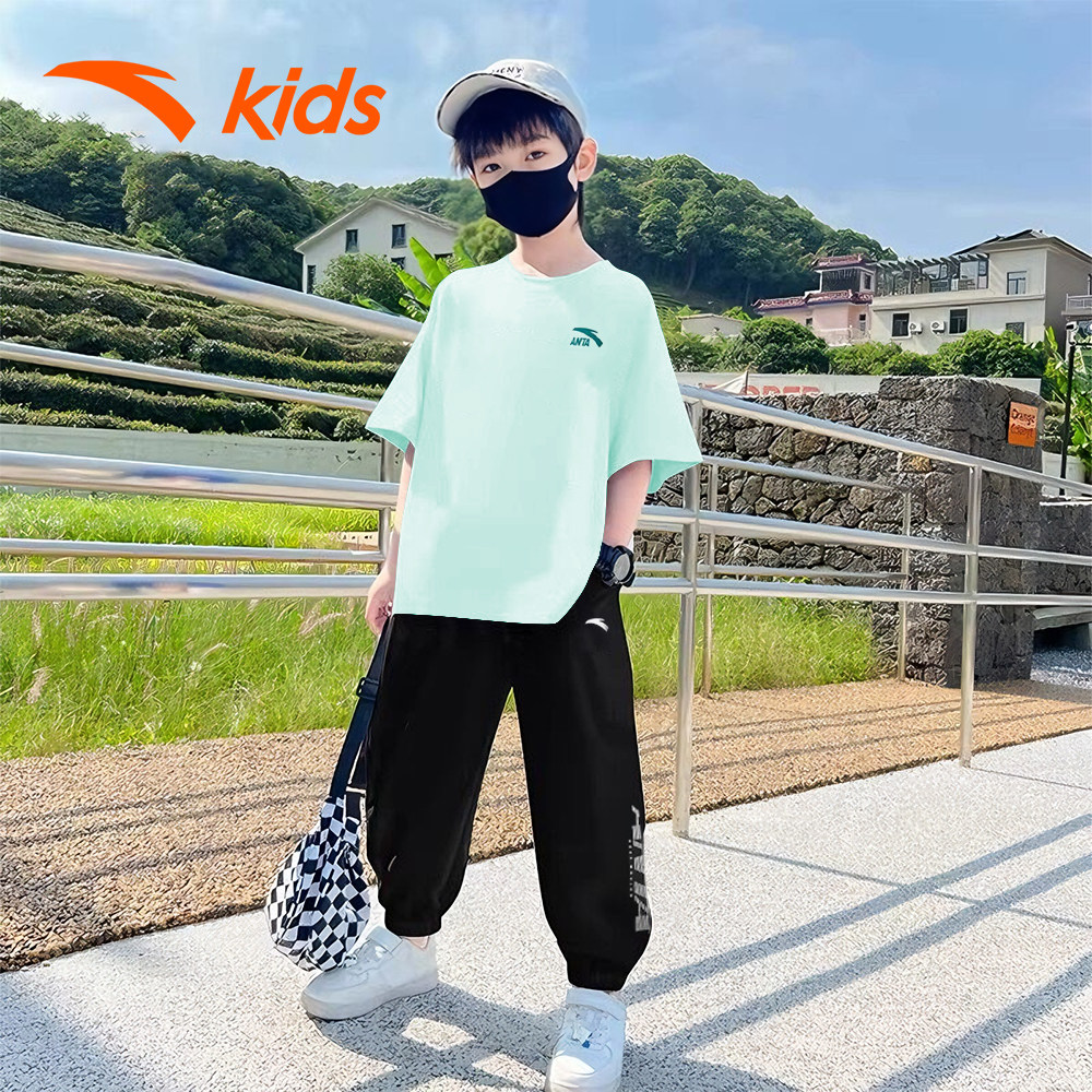 安踏男童运动套装两件套夏季