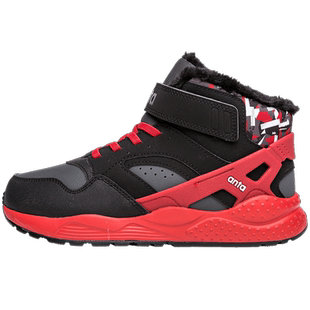 断码清仓安踏童鞋男童棉鞋官方旗舰冬季儿童加绒透气运动鞋中大童