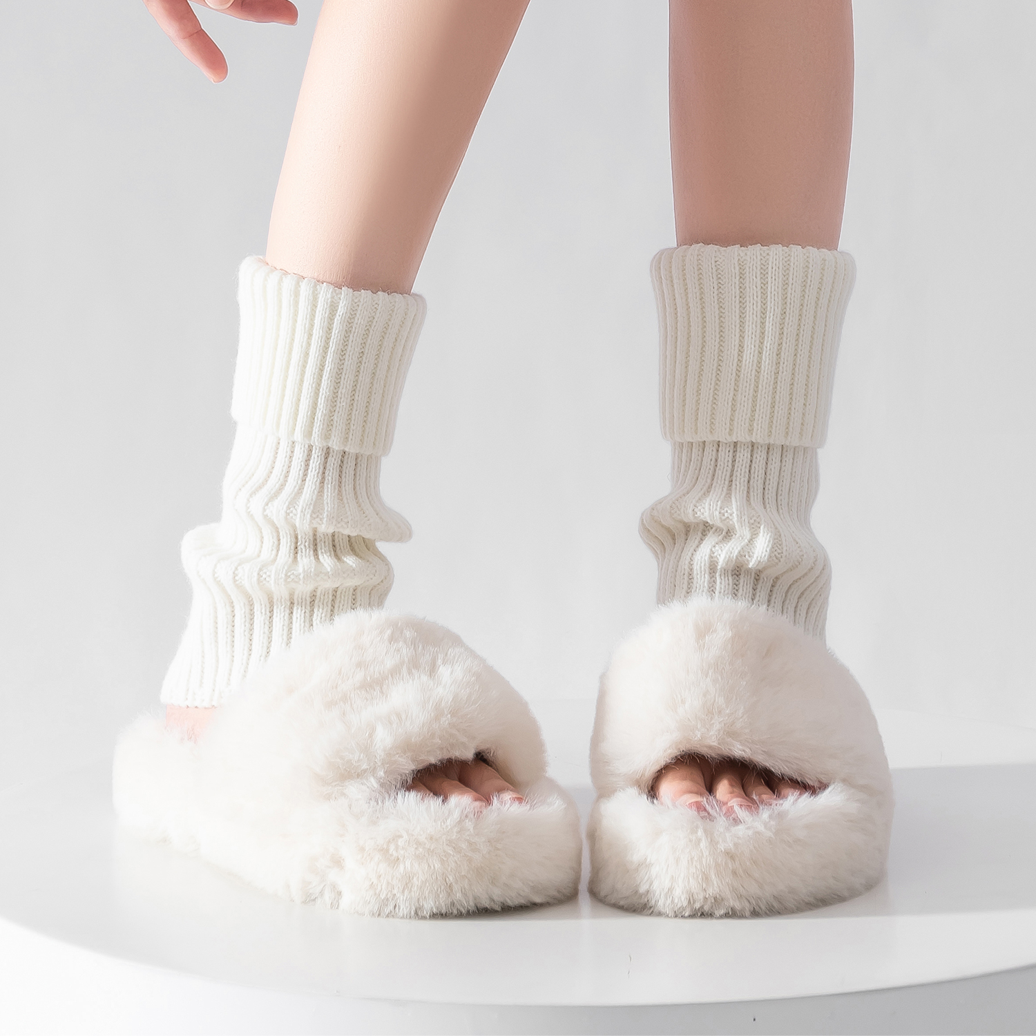 白色袜套堆堆袜子女秋冬辣妹y2k