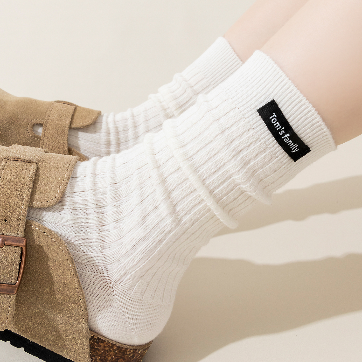 白色袜子女春秋款堆堆袜日系