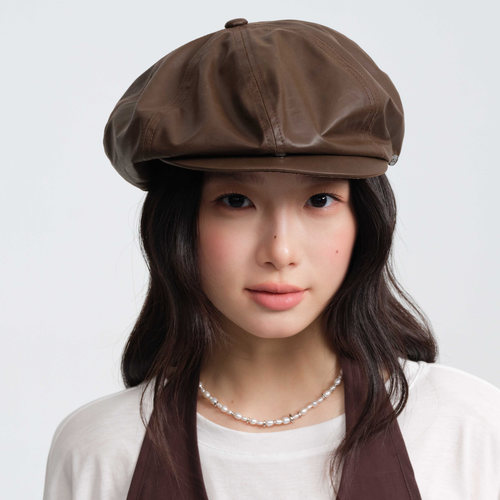 clasico皮质报童帽女春夏透气