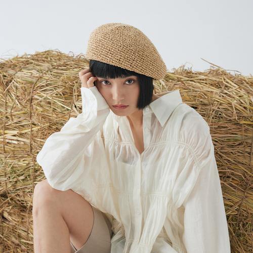 clásio休闲男女拉菲草贝雷帽