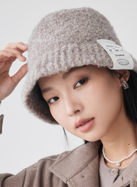 clásico针织盆帽渔夫帽秋冬保暖毛绒帽过冬帽子