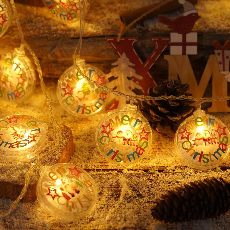 雪人圣诞树节日装饰品小彩灯闪灯串灯满天星老人挂件灯饰场景布置