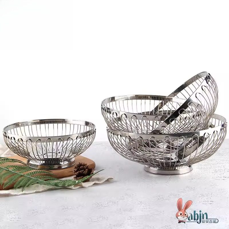 轻奢茶几果盘家用客厅果篮不锈钢收纳筐盆沥水篮网红款简约水果篮,餐饮具,果盆/果盘/果篮,淘宝优惠券,粉丝福利购,淘宝优惠卷