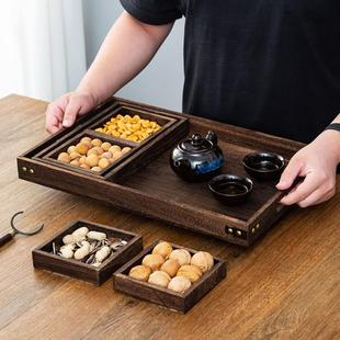 木质茶盘托盘下午茶点盘糕点零食小吃围炉煮茶配件点心干果水果盘