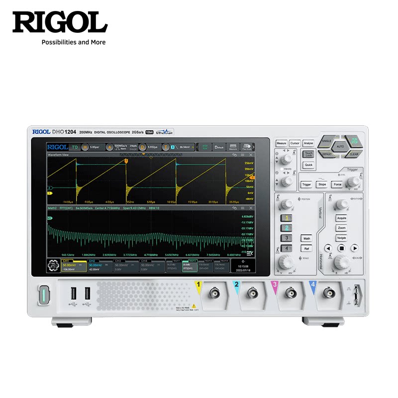 普源精电rigol数字示波器100m高分辨率12bit dho1072/1104/1204