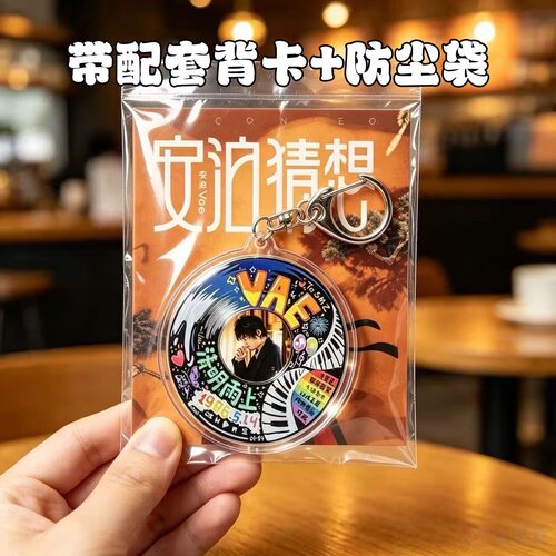 新款许嵩安泊2026周边高颜值亚克力钥匙扣带背卡挂件粉丝应援物料
