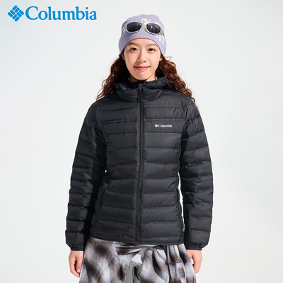 哥伦比亚户外女防泼水羽绒服外套