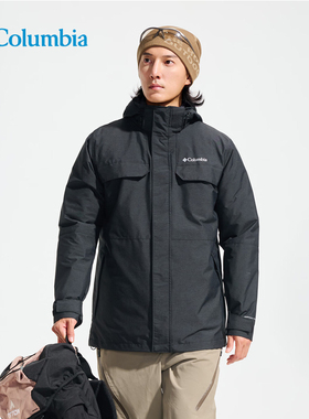 2025秋冬新品哥伦比亚三合一冲锋衣男户外防水热能保暖外套WE4191