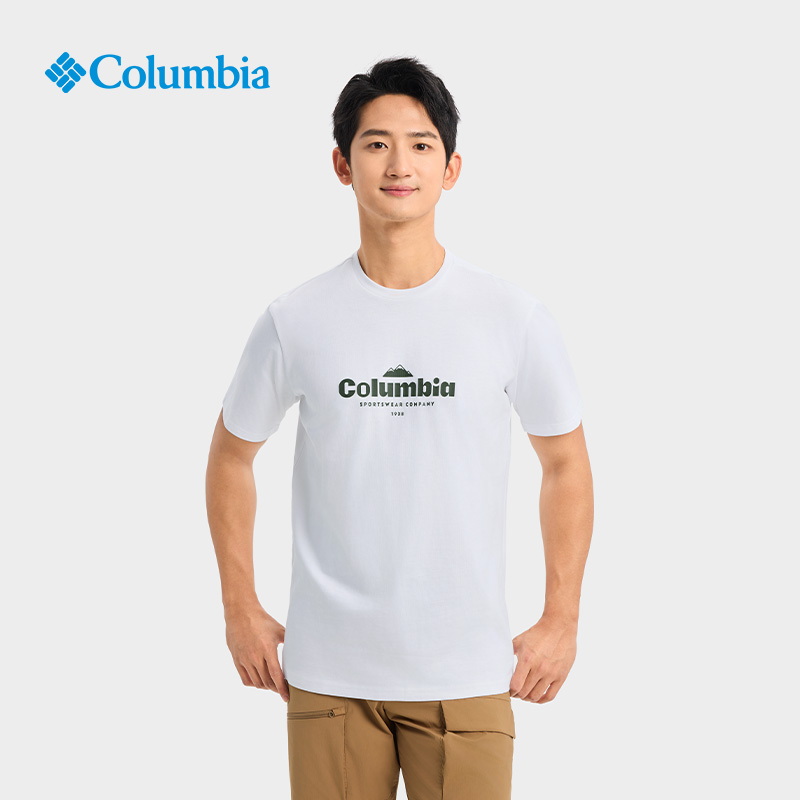 哥伦比亚透气纯棉短袖T恤