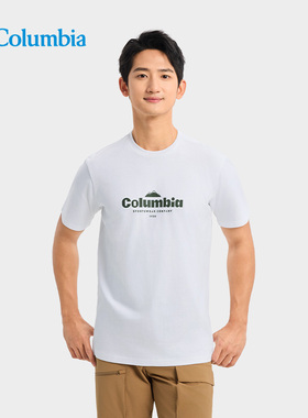 2024春夏新品Columbia哥伦比亚短袖男户外透气排汗半袖T恤AE2306