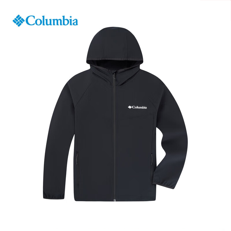 哥伦比亚户外透气休闲连帽软壳衣