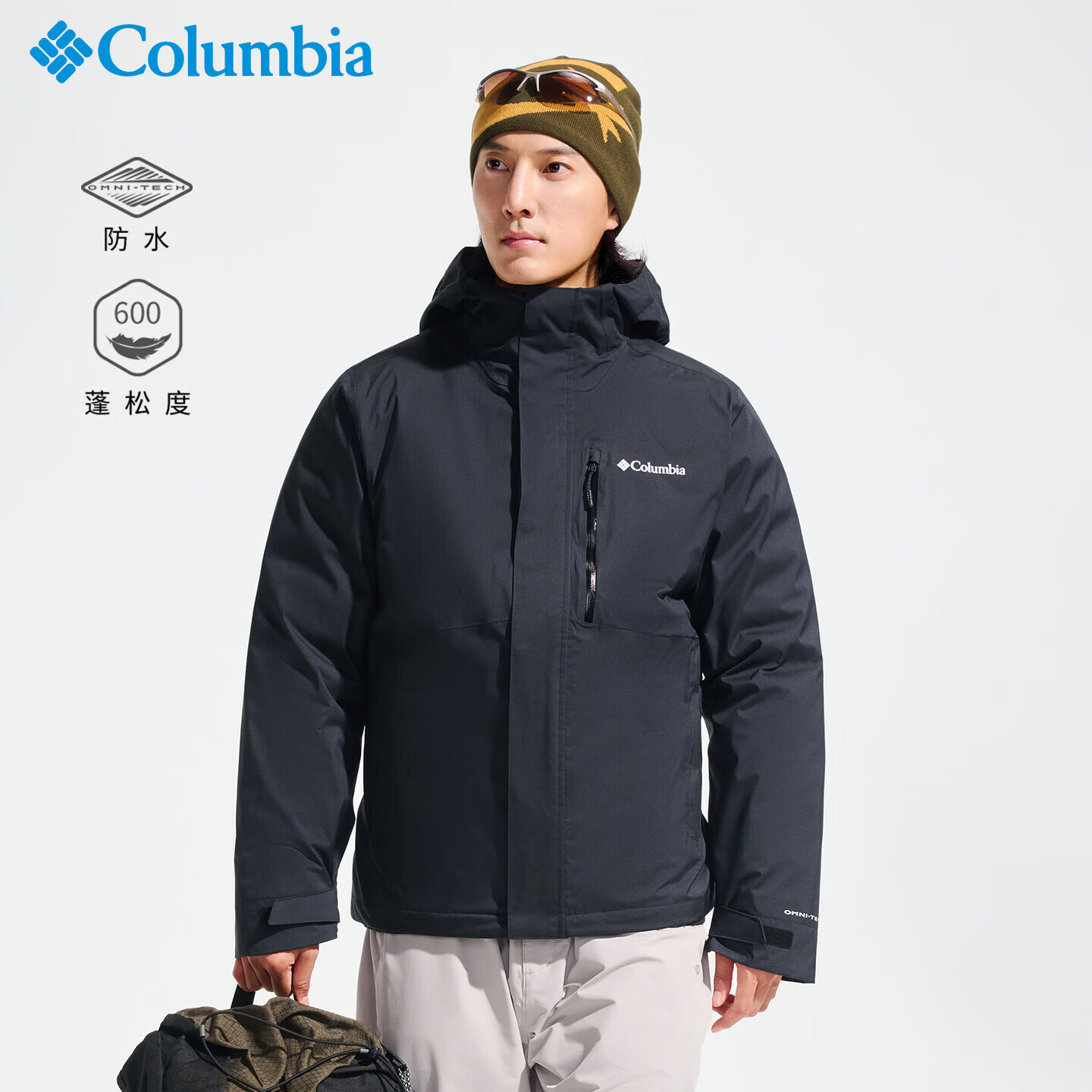 哥伦比亚男户外防水保暖冲锋衣