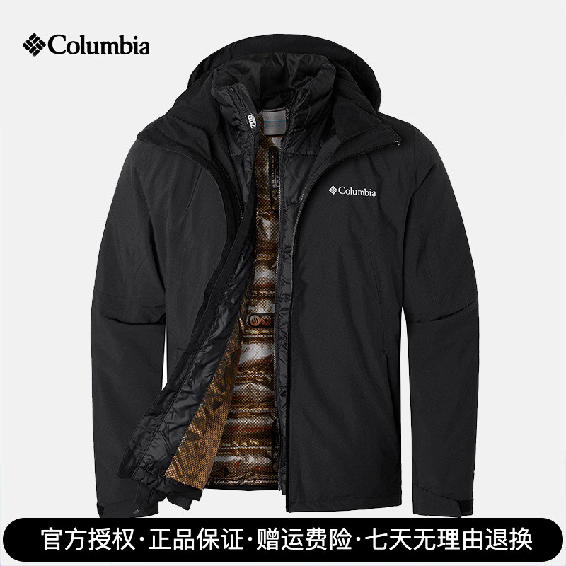 哥伦比亚金点反射男冲锋衣外套