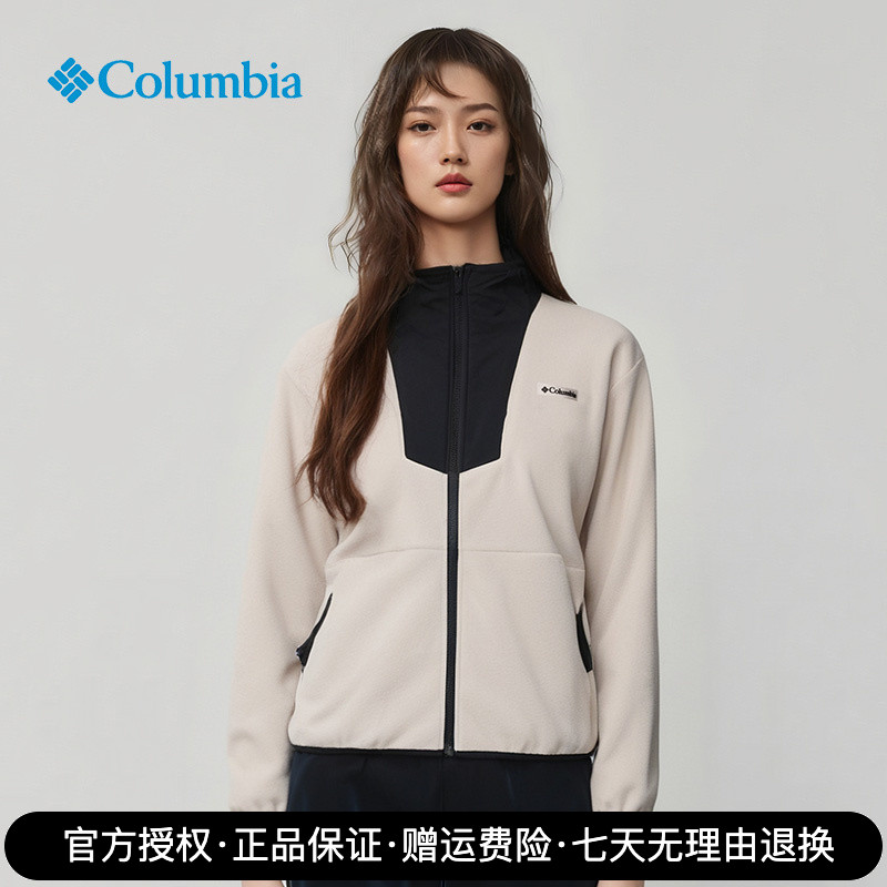 哥伦比亚防风保暖女抓绒衣