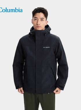 哥伦比亚户外2025秋冬新品男子运动休闲银点热能防水冲锋衣XE5167