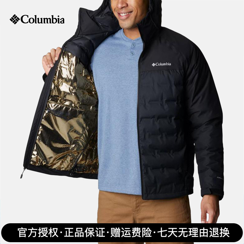 2025秋冬新品哥伦比亚男子户外运动金点热能防水保暖羽绒服XE4190