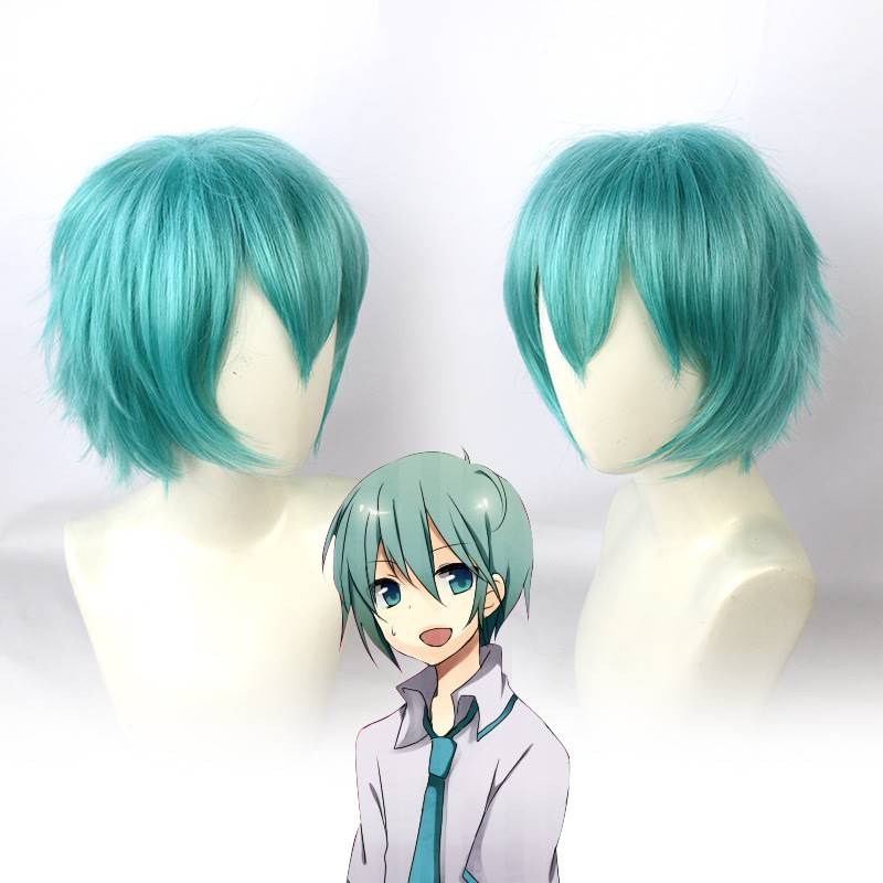 恋爱战争初音男版vocaloid水蓝色cos假发mikuo刀剑乱舞一期一振