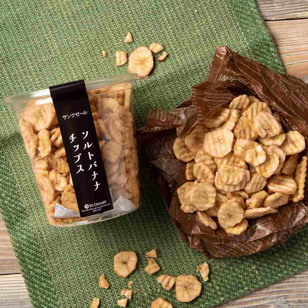 日本进口 久世福商店 盐味香蕉片椰子片 松脆休闲零食