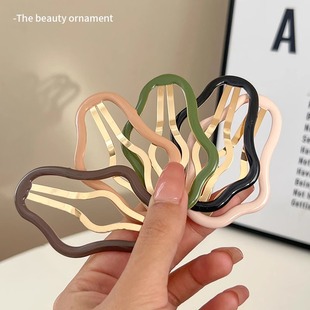 百搭多巴胺云朵发夹镂空bb夹女2024后脑勺儿童碎发整理神器简约