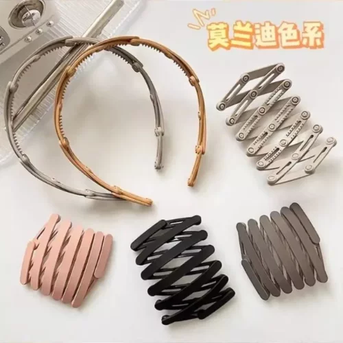 发箍女2025新款洗脸专用带齿防滑碎发头箍压发卡不勒头可折叠伸缩