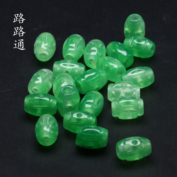 7x10mm干青路路通散珠三通 DIY手链项链配珠隔珠