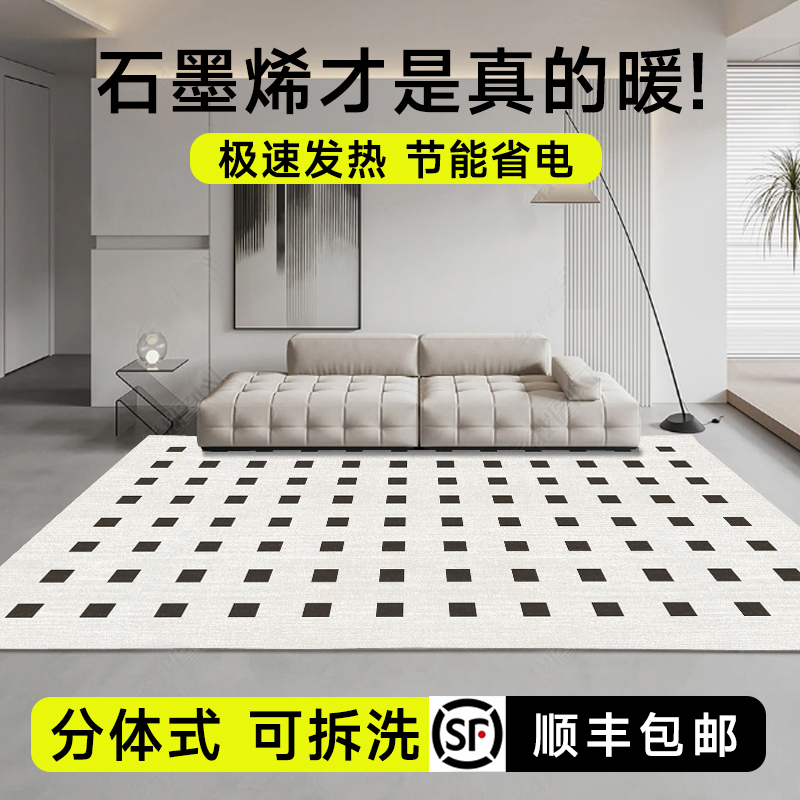 可拆洗电热地毯石墨烯地暖垫家用客厅加热地垫发热毛毯加热毯子
