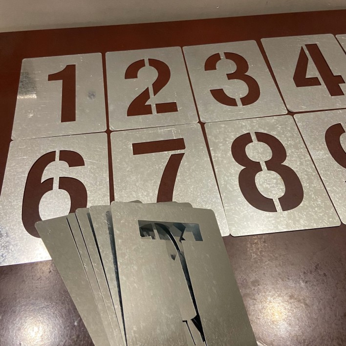 镂空字模板镂空数字喷漆模板铁皮字模0-9编号牌制作pvc空心字牌字母