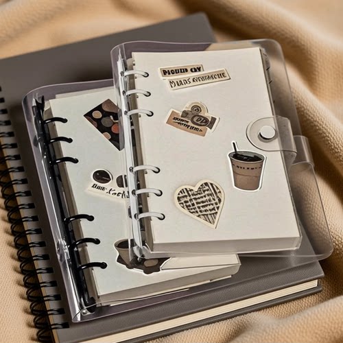 a6透明软壳活页本可拆卸扣环