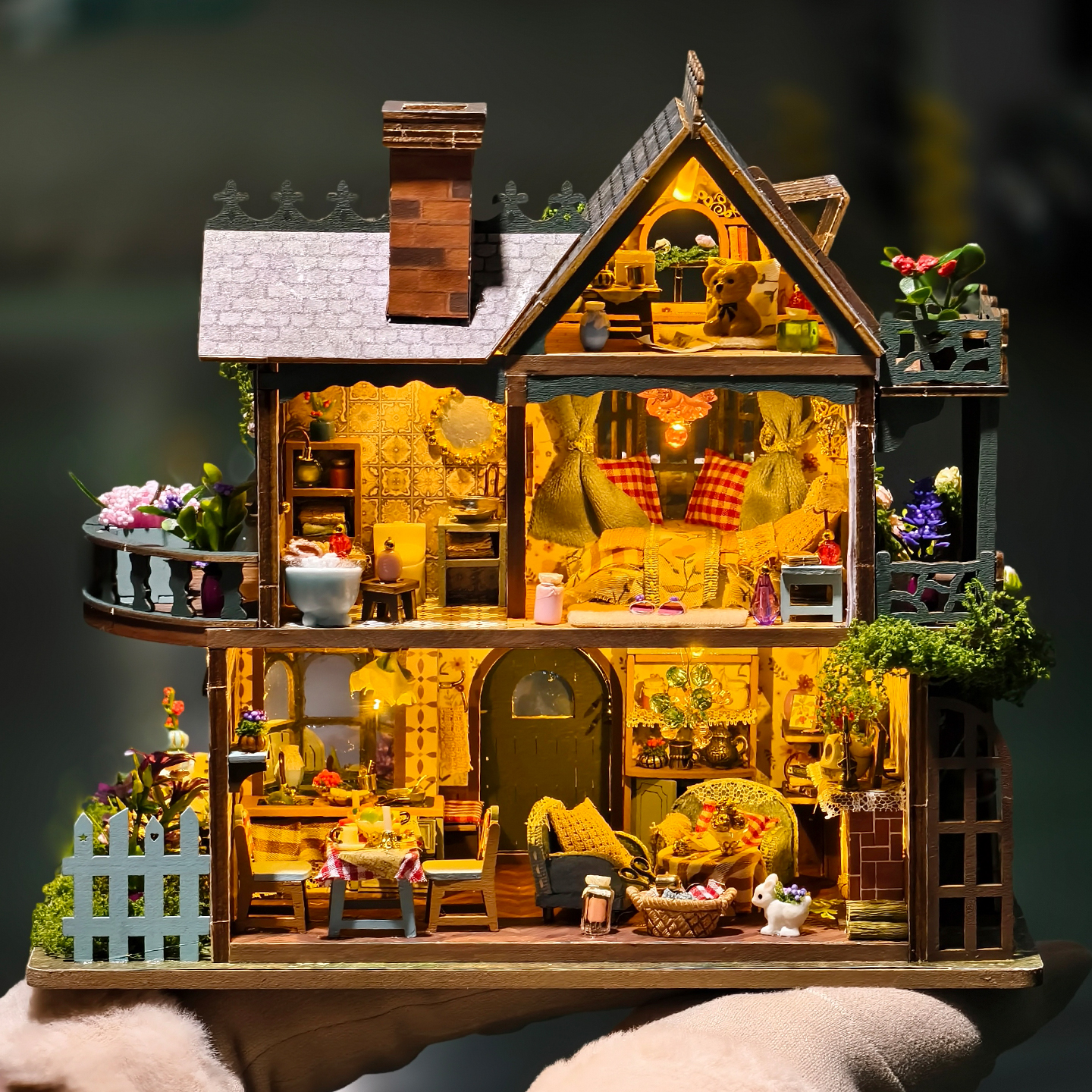 diy小屋精灵花园3D立体森林小房