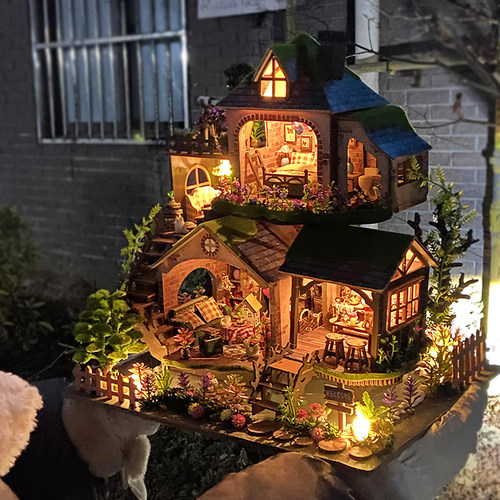 森林小屋手工拼装微缩房子模型