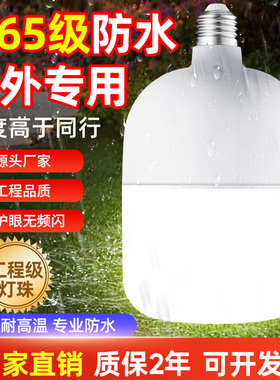 户外防水庭院灯泡led超亮节能220v大功率e27螺口阳台露天照明路灯