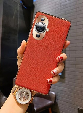 适用华为nova14Pro手机壳13高档12奢华电镀皮纹nova9防摔超薄全包皮套nova11ultra男女网红创意简约nova10pro