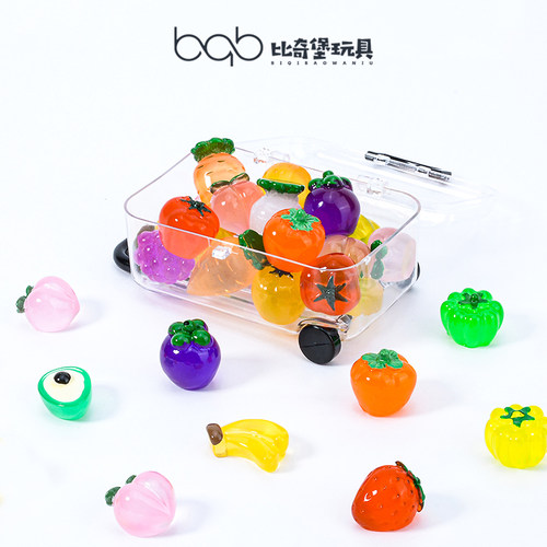 迷你仿真夜光水果模型小物件玩具