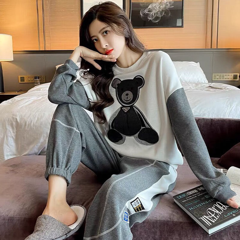 2026年新款睡衣女春秋款纯棉长袖秋季运动高级感家居服套装可外穿