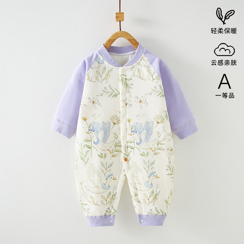 婴儿连体衣春秋冬款40克夹棉