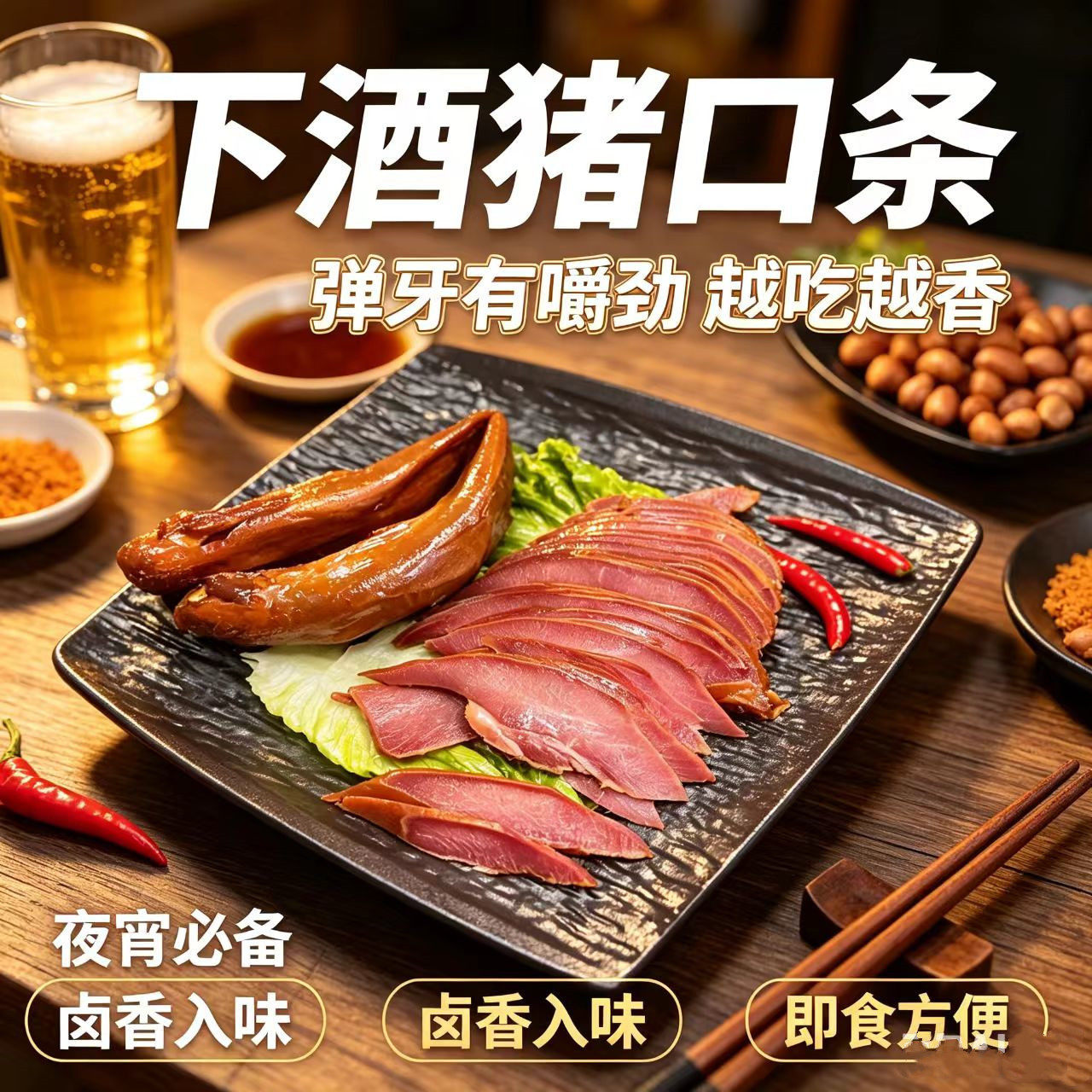 五香猪舌头250g*1袋带舌根整根