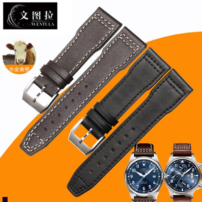 代用万国原装飞行员InW377714小王子马克十七十八真皮手表带牛皮