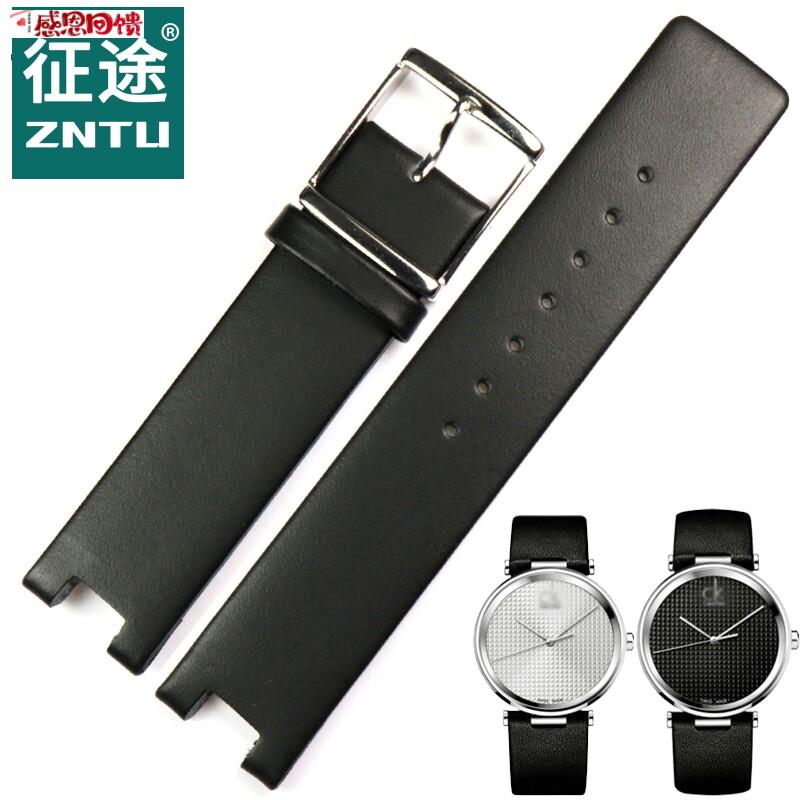CK真皮表带K1S21120/K1S21102/KIS2110r0凹口黑色皮表带20m