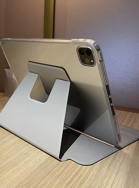 720适用苹果2024ipadpro带无笔槽保护套亚克力air6透明mini5防弯13软壳10代旋转10.2平板9.7皮套2021包边12.9