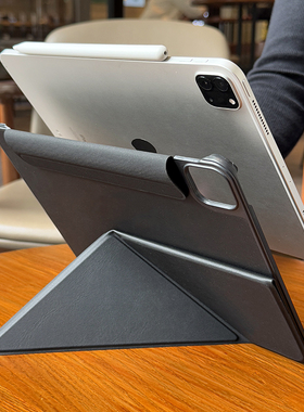 k折带壳子适用苹果ipadair6专用保护套2024pro11磁吸双面夹mini7新款平板10.2代5代搭扣13超薄4防摔包边防摔9