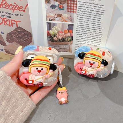 可爱立体小海狸适用华为耳机保护壳 FreeBuds Pro2保护套freebuds4e蓝牙机盒5i无线freebuds4硅胶软FreeBuds3