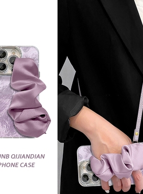 渐变紫色素纹适用小米15Pro手机壳14高级k80个性k70简约k60小众13保护套12红米note14/11潮k40软