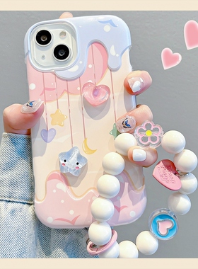 日韩ins奶油立体星星爱心适用华为nova10pro手机壳p50e/p40日韩mate50/30/20创意p30/p20防摔9se/8/7/6/5/4女