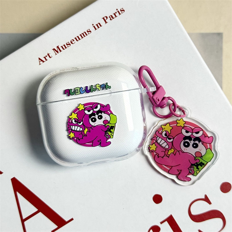 粉恐龙套小新适用Baseus倍思E3耳机套M2透明W04软WM05真无线蓝牙WM02保护壳M2/W04+/storm3无线耳机套wo4/3